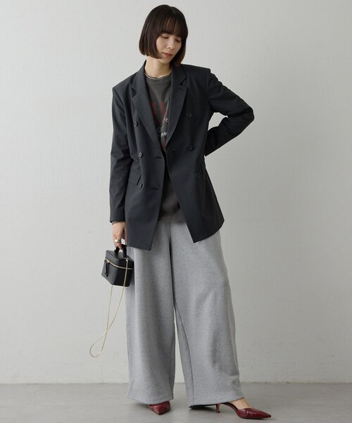 Whim Gazette(ウィムガゼット)の「裏毛バレルパンツ(スウェットパンツ・レディース・グレー/ブラウン・FREE)」の15枚目の写真