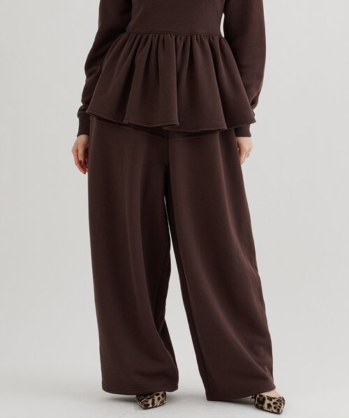 Whim Gazette(ウィムガゼット)の「裏毛バレルパンツ(スウェットパンツ・レディース・グレー/ブラウン・FREE)」の22枚目の写真