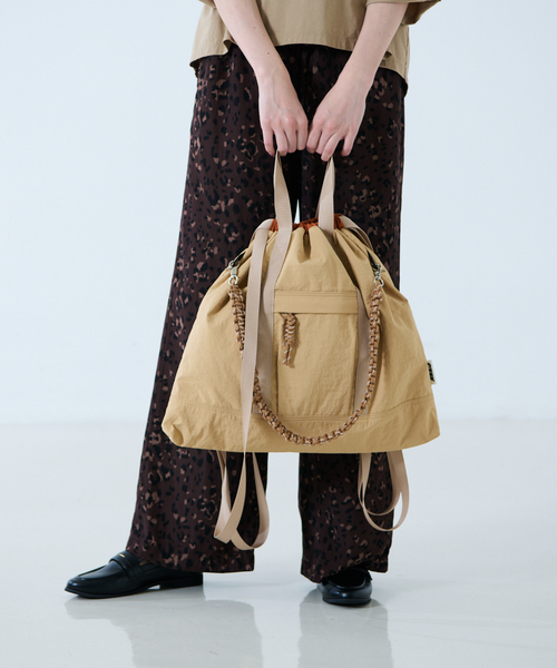 CONTROL FREAK（コントロールフリーク）の「【CTFK/コントロールフリーク】ナイロン3WAYスクエアトート（トートバッグ・レディース・グリーン/ベージュ/その他1/ブラック・フリー）」の8枚目の写真