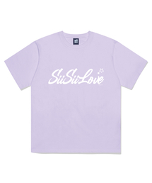 シシラブプリンティング半袖Tシャツバイオレット
