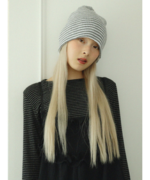 UGLY SHADOW（アグリーシャドウ）の「ストライプロングビーニー（グレー）（ニットキャップ/ビーニー）」
