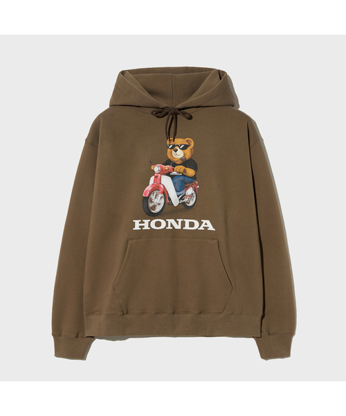 PHYPS MOTORCYCLE(フィップスモーターサイクル)の「Honda Bear Hoodie Brown(パーカー・レディース・その他・MEDIUM/LARGE/X-LARGE/XX-LARGE)」の1枚目の写真