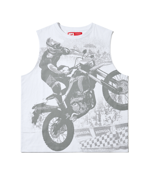 PHYPS MOTORCYCLE(フィップスモーターサイクル)の「Racer Sleeveless White(Tシャツ/カットソー・レディース・その他・MEDIUM/LARGE/X-LARGE)」の2枚目の写真