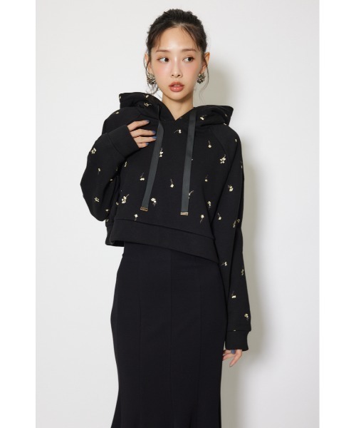 rienda(リエンダ)の「フラワー刺繍スウェットトップス トレーナー 秋服 冬服(スウェット・レディース・ホワイト/ブラック/ピンク・FREE)」の18枚目の写真