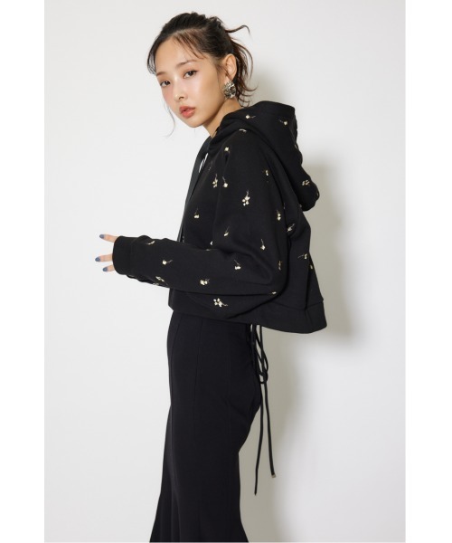 rienda(リエンダ)の「フラワー刺繍スウェットトップス トレーナー 秋服 冬服(スウェット・レディース・ホワイト/ブラック/ピンク・FREE)」の17枚目の写真