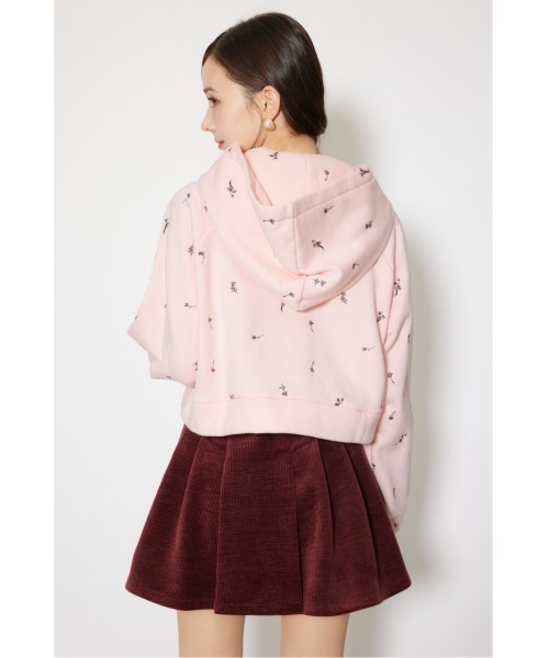 rienda(リエンダ)の「フラワー刺繍スウェットトップス トレーナー 秋服 冬服(スウェット・レディース・ホワイト/ブラック/ピンク・FREE)」の8枚目の写真