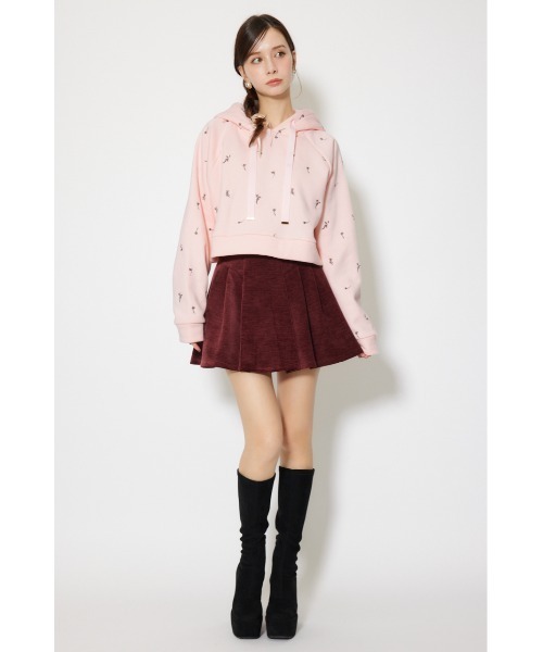 rienda(リエンダ)の「フラワー刺繍スウェットトップス トレーナー 秋服 冬服(スウェット・レディース・ホワイト/ブラック/ピンク・FREE)」の7枚目の写真