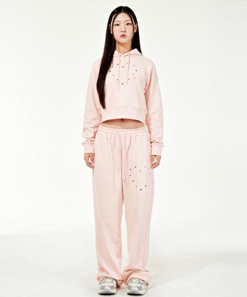 PIECEMAKER（ピースメーカー）の「HEART EYELET SWEAT PANTS (PINK)（スウェットパンツ・レディース・その他・LARGE/MEDIUM）」の2枚目の写真