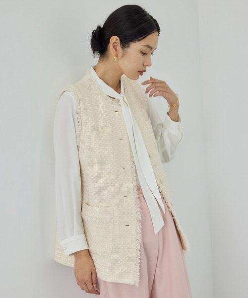 ROPE'（ロペ）の「ミックスツイードジレベスト/26SS（ベスト・レディース・ネイビー/オフホワイト/ブラック系その他・FREE）」の19枚目の写真