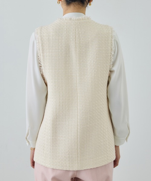 ROPE'（ロペ）の「ミックスツイードジレベスト/26SS（ベスト・レディース・ネイビー/オフホワイト/ブラック系その他・FREE）」の12枚目の写真