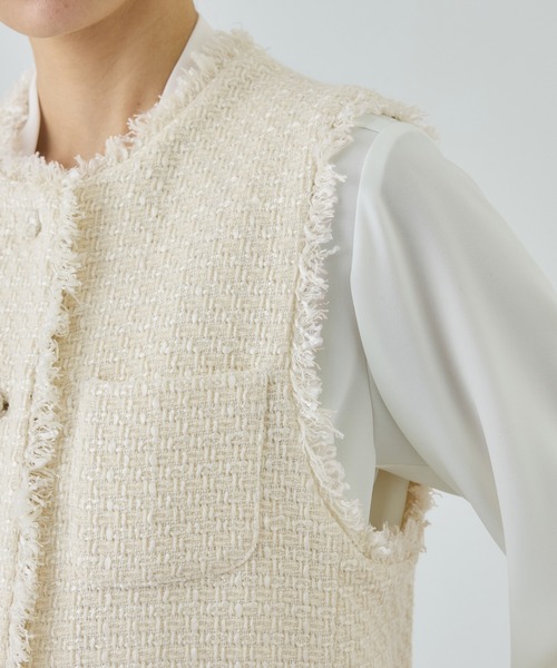 ROPE'（ロペ）の「ミックスツイードジレベスト/26SS（ベスト・レディース・ネイビー/オフホワイト/ブラック系その他・FREE）」の14枚目の写真