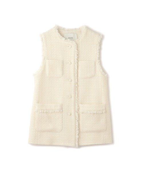 ROPE'（ロペ）の「ミックスツイードジレベスト/26SS（ベスト・レディース・ネイビー/オフホワイト/ブラック系その他・FREE）」の22枚目の写真