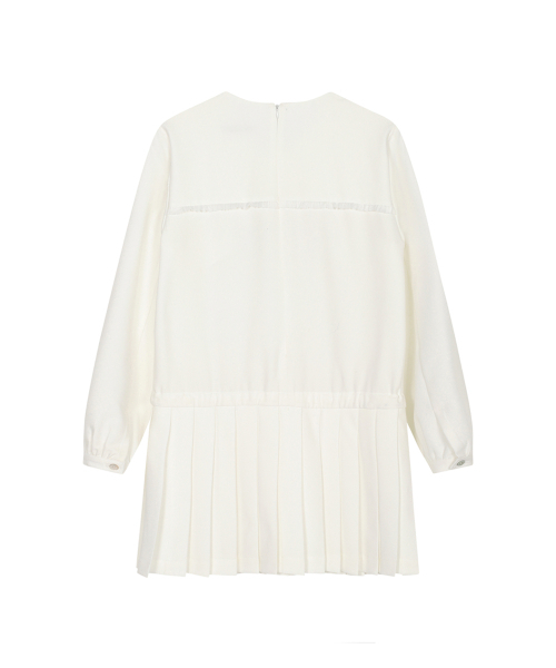 THREE TO EIGHTY(スリートゥエイティー)の「PLEATS RIBBON DRESS WHITE(ワンピース・レディース・その他・FREE)」の5枚目の写真