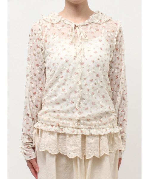 merry jenny（メリージェニー）の「rabbitレースフードtops（Tシャツ/カットソー・レディース・オフホワイト/ミント/アイボリー・FREE）」の14枚目の写真