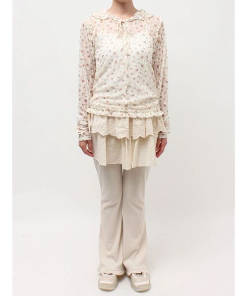 merry jenny(メリージェニー)の「rabbitレースフードtops(Tシャツ/カットソー・レディース・オフホワイト/ミント/アイボリー・FREE)」の10枚目の写真