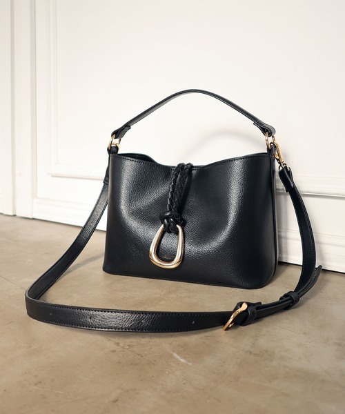 MIAN （ミアン）の「リングモチーフ2wayショルダーバッグ（ショルダーバッグ・レディース・ミント/ライトグレー/ブラック・FREE）」の2枚目の写真