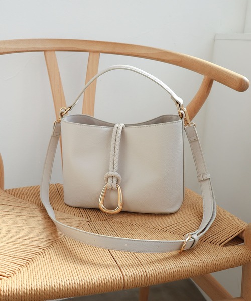 MIAN （ミアン）の「リングモチーフ2wayショルダーバッグ（ショルダーバッグ・レディース・ミント/ライトグレー/ブラック・FREE）」の17枚目の写真