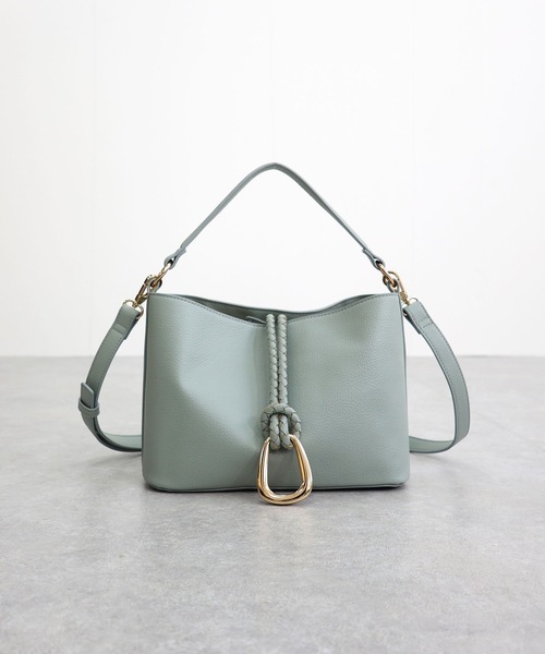 MIAN （ミアン）の「リングモチーフ2wayショルダーバッグ（ショルダーバッグ・レディース・ミント/ライトグレー/ブラック・FREE）」の16枚目の写真