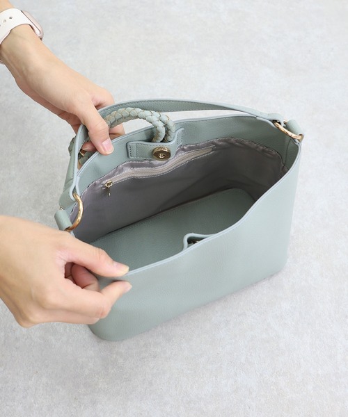 MIAN （ミアン）の「リングモチーフ2wayショルダーバッグ（ショルダーバッグ・レディース・ミント/ライトグレー/ブラック・FREE）」の7枚目の写真