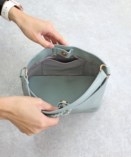 MIAN （ミアン）の「リングモチーフ2wayショルダーバッグ（ショルダーバッグ・レディース・ミント/ライトグレー/ブラック・FREE）」の15枚目の写真