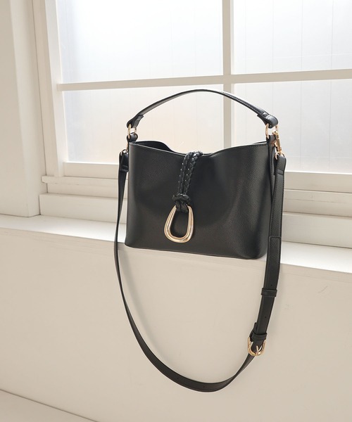 MIAN （ミアン）の「リングモチーフ2wayショルダーバッグ（ショルダーバッグ・レディース・ミント/ライトグレー/ブラック・FREE）」の22枚目の写真