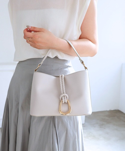 MIAN （ミアン）の「リングモチーフ2wayショルダーバッグ（ショルダーバッグ・レディース・ミント/ライトグレー/ブラック・FREE）」の18枚目の写真