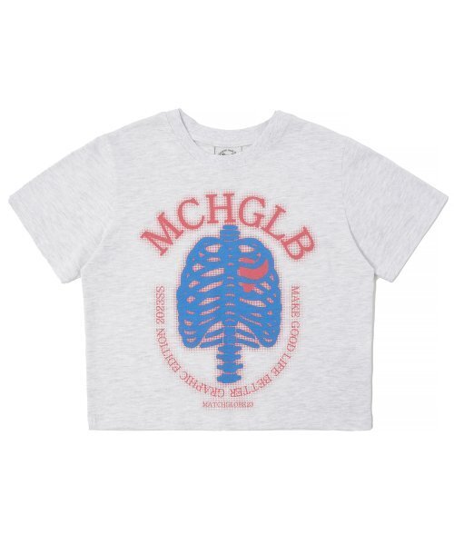 MATCHGLOBE（マッチグローブ）の「インフレイアードボーンズクロップT（メランジ）（Tシャツ/カットソー・レディース・その他・FREE）」の5枚目の写真
