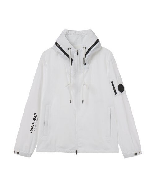 HARDGEAR APPAREL(ハードギアアパレル)の「フードパーカーウィンドブレーカー ホワイト(ナイロンジャケット・メンズ・その他・LARGE/MEDIUM/SMALL/X-LARGE)」の1枚目の写真