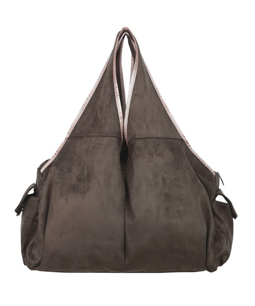 Bow Shoulder Bag (Suede Taupe)（ショルダーバッグ）｜SIWEOL107