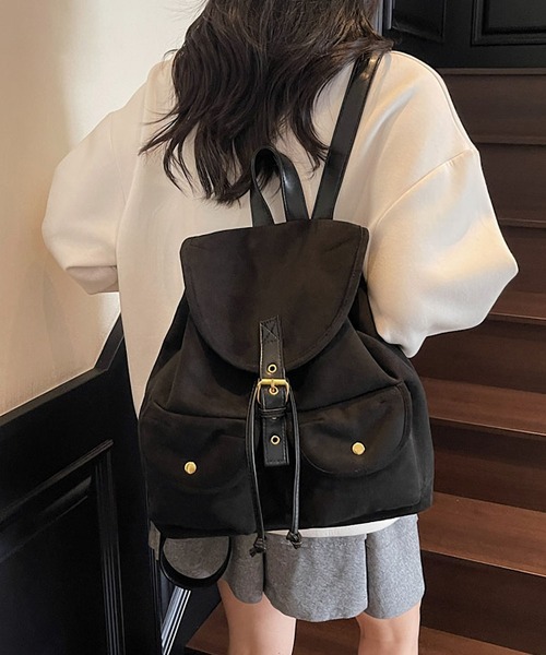 LA VORAGINE(ラ ヴォラジネ)の「レトロなリュックサック(バックパック/リュック・レディース・ブラック/キャメル/ブラウン系その他・FREE)」の11枚目の写真