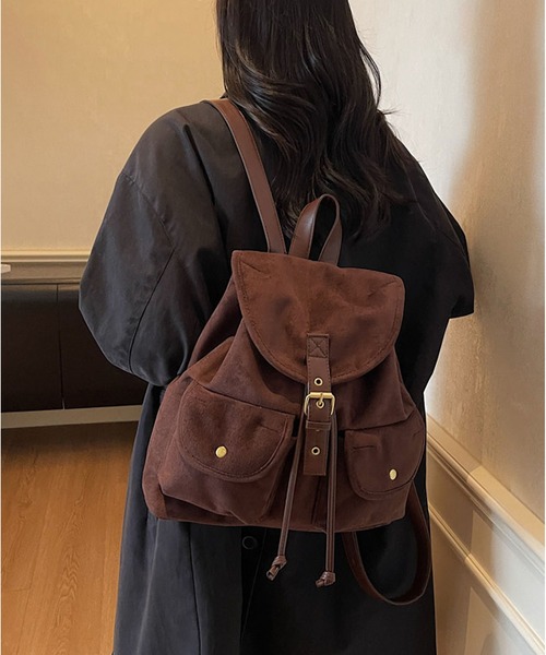 LA VORAGINE(ラ ヴォラジネ)の「レトロなリュックサック(バックパック/リュック・レディース・ブラック/キャメル/ブラウン系その他・FREE)」の13枚目の写真