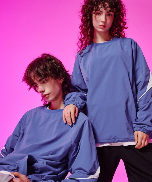 GALEX(ギャレックス)の「パイピングカラーブロックウォームアップピステロングスリーブバッファローブルー GA4731 BL(Tシャツ/カットソー・メンズ・その他・SMALL/MEDIUM/LARGE)」の2枚目の写真