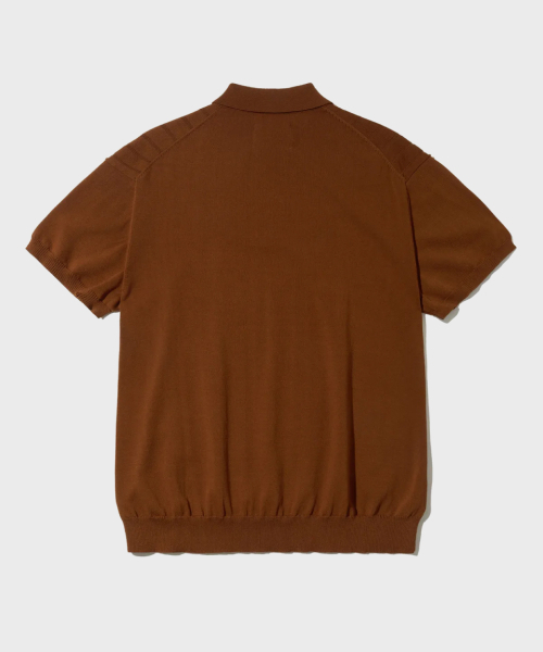 OUTSTANDING(アウトスタンディング)の「HS STRIPE KNIT COLLAR SHIRT_BRICK(ポロシャツ・メンズ・その他・LARGE/MEDIUM/SMALL)」の2枚目の写真