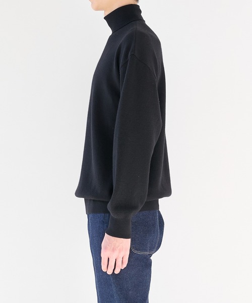 STUDIOUS（ステュディオス）の「【STUDIOUS】CASHMERE WOOL TURTLENECK KNIT（ニット/セーター・メンズ・ブラック/ダークグレー/ホワイト/ブラウン・1/2/3）」の11枚目の写真