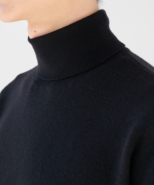STUDIOUS（ステュディオス）の「【STUDIOUS】CASHMERE WOOL TURTLENECK KNIT（ニット/セーター・メンズ・ブラック/ダークグレー/ホワイト/ブラウン・1/2/3）」の14枚目の写真