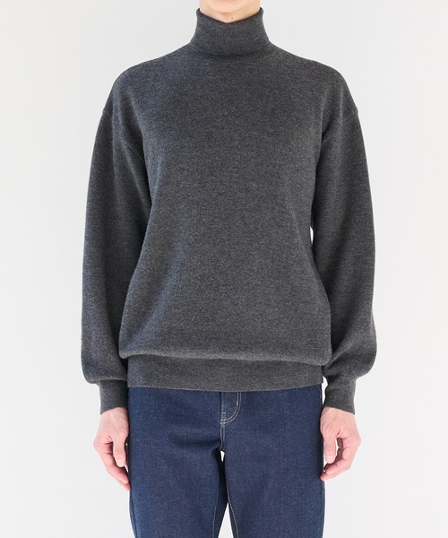 STUDIOUS（ステュディオス）の「【STUDIOUS】CASHMERE WOOL TURTLENECK KNIT（ニット/セーター・メンズ・ブラック/ダークグレー/ホワイト/ブラウン・1/2/3）」の15枚目の写真