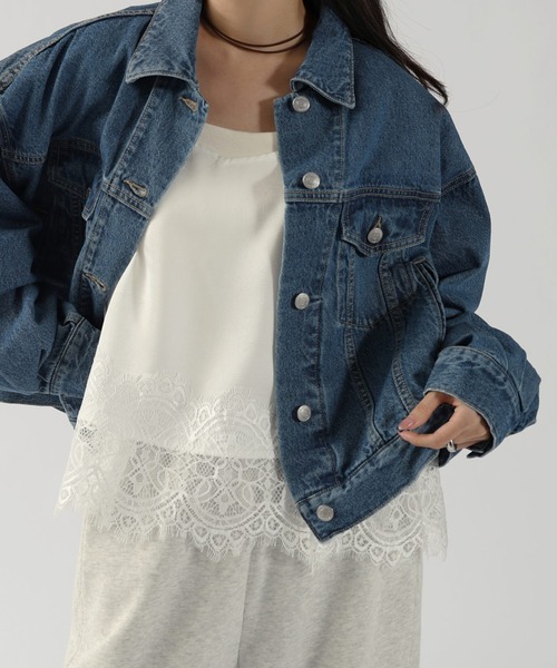 andme(アンドミー)の「【新色追加】サテン裾レースキャミソール【選べる着丈】(キャミソール・レディース・ブラウン/オフホワイト/ブラック/キナリ・MT/M)」の2枚目の写真