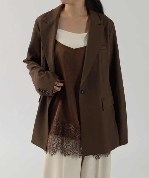 andme(アンドミー)の「【新色追加】サテン裾レースキャミソール【選べる着丈】(キャミソール・レディース・ブラウン/オフホワイト/ブラック/キナリ・MT/M)」の11枚目の写真