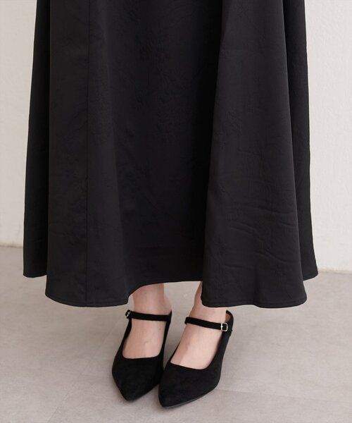 natural couture（ナチュラルクチュール）の「フラワージャガードジゴスリーブワンピース（ワンピース・レディース・ブラック/オフホワイト/ベージュ・FREE）」の13枚目の写真