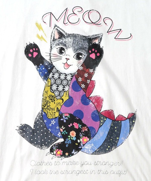 ScoLar(スカラー)の「Scolar(スカラー) ネコ怪獣アシメワンピース(ワンピース・レディース・ブラック/オフホワイト・MEDIUM)」の11枚目の写真