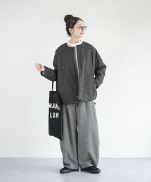 solamonat poche（ソラモナポッシェ）の「リバーシブル ウール/キルトばさっとジャケット（ブルゾン）」