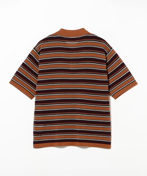 BEAMS（ビームス）の「12 Gauge Border Polo Shirt（ポロシャツ・メンズ・ライトブラウン/ネイビー・XL/M/S/L）」の5枚目の写真