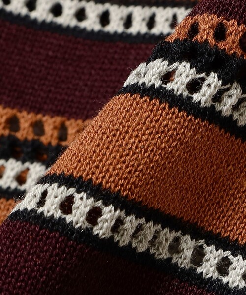 BEAMS（ビームス）の「12 Gauge Border Polo Shirt（ポロシャツ・メンズ・ライトブラウン/ネイビー・XL/M/S/L）」の6枚目の写真