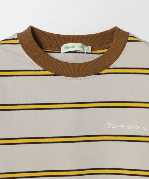 BEAMS mini（ビームスミニ）の「ミニ裏毛 ボーダー ロング Tシャツ 2026SS（90～150cm）（Tシャツ/カットソー・キッズ・オリーブ/ブラック系その他2・120/130/150/140/110/100/90）」の10枚目の写真