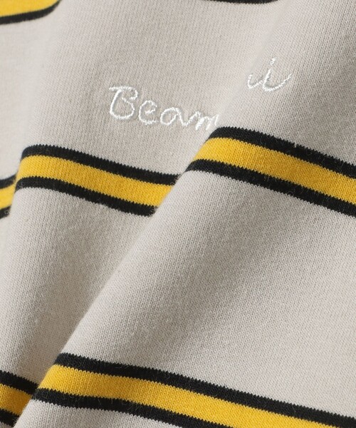 BEAMS mini（ビームスミニ）の「ミニ裏毛 ボーダー ロング Tシャツ 2026SS（90～150cm）（Tシャツ/カットソー・キッズ・オリーブ/ブラック系その他2・120/130/150/140/110/100/90）」の13枚目の写真
