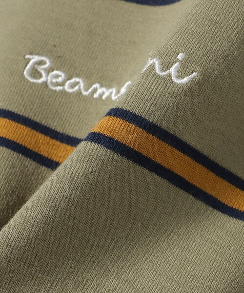 BEAMS mini（ビームスミニ）の「ミニ裏毛 ボーダー ロング Tシャツ 2026SS（90～150cm）（Tシャツ/カットソー・キッズ・オリーブ/ブラック系その他2・120/130/150/140/110/100/90）」の16枚目の写真