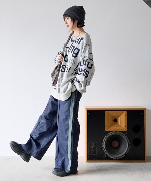 PBLIM(ページボーイリム)の「《UNISEX》マガジンジャガードニット(ニット/セーター・レディース・ブルー/グレー/ブラウン・FREE)」の7枚目の写真