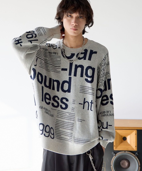 PBLIM(ページボーイリム)の「《UNISEX》マガジンジャガードニット(ニット/セーター・レディース・ブルー/グレー/ブラウン・FREE)」の10枚目の写真