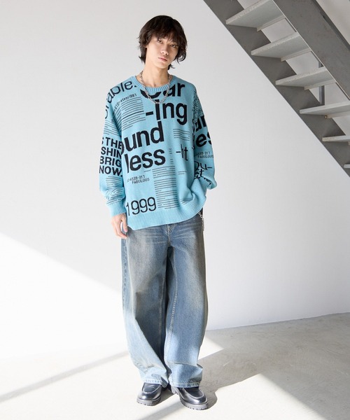 PBLIM(ページボーイリム)の「《UNISEX》マガジンジャガードニット(ニット/セーター・レディース・ブルー/グレー/ブラウン・FREE)」の21枚目の写真