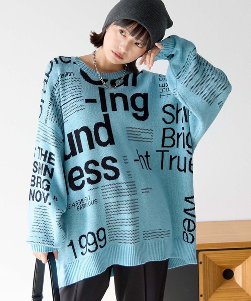 UNISEX》マガジンジャガードニット（ニット/セーター）｜PBLIM（ページ